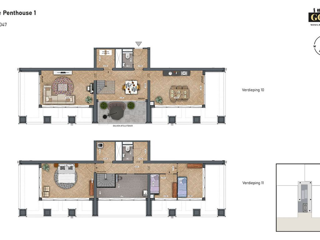 Penthouse 1, bouwnummer 47 , GOUDA