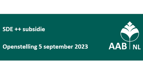 SDE subsidie 2023 open per 5 september 2023