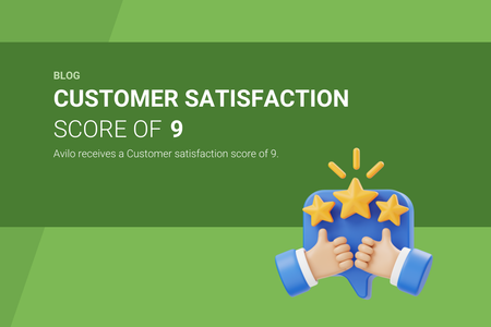 Customer satisfaction score of 9