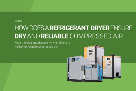 How does a refrigeration dryer ensure dry and reliable compressed air?