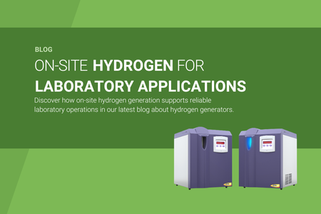 How does a hydrogen generator work for laboratory applications?