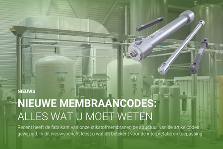 Wijziging in artikelcodes van stikstofmembranen