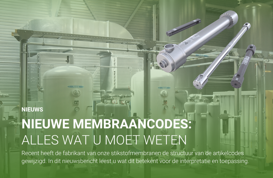 Wijziging in artikelcodes van stikstofmembranen