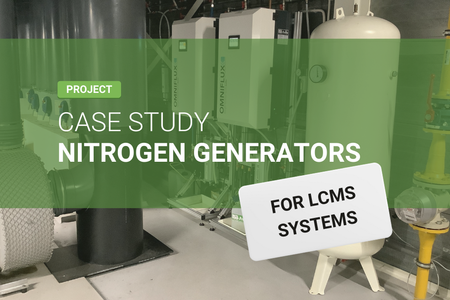 Nitrogen use in relationship in a laboratory in the food industry