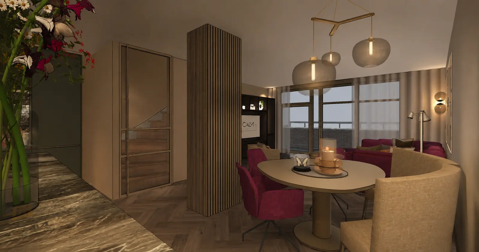 Prachtige salon en woonruimte
