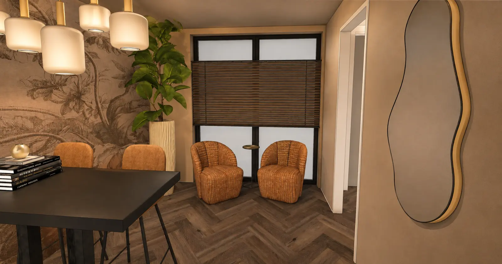 Prachtige salon en woonruimte