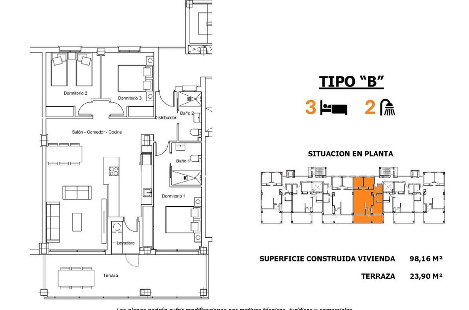 Appartement in San Miguel de Salinas