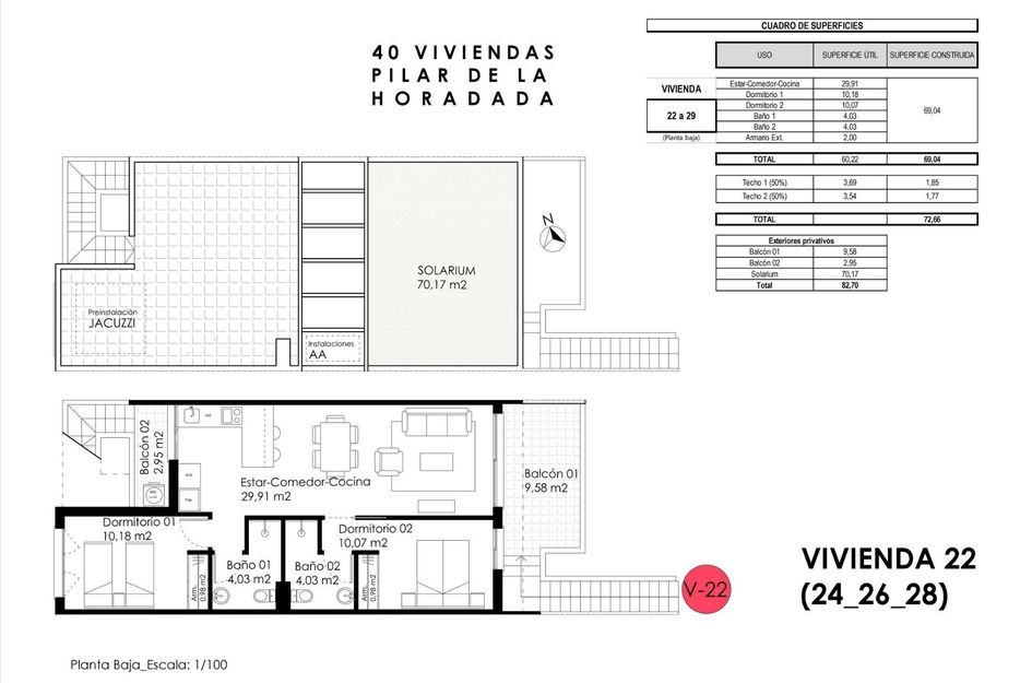 Bungalow in Pilar de la Horadada