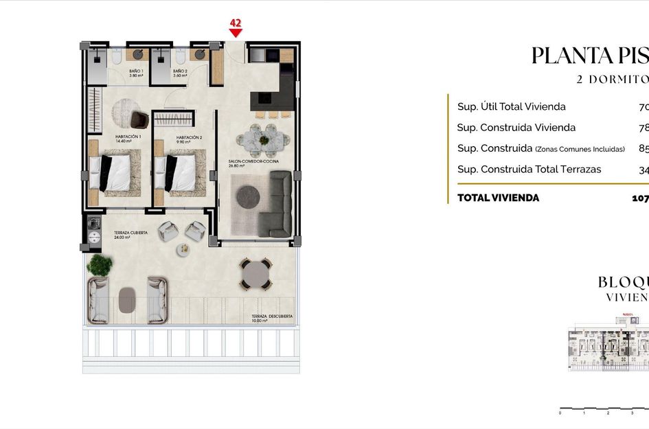 Appartement in Golf Badia