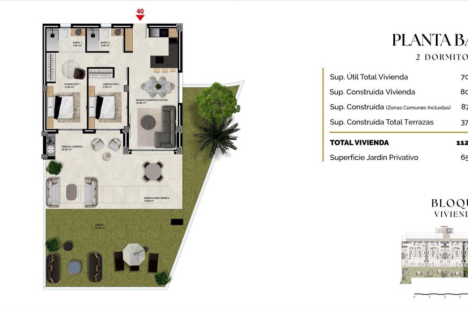 Appartement in Golf Badia