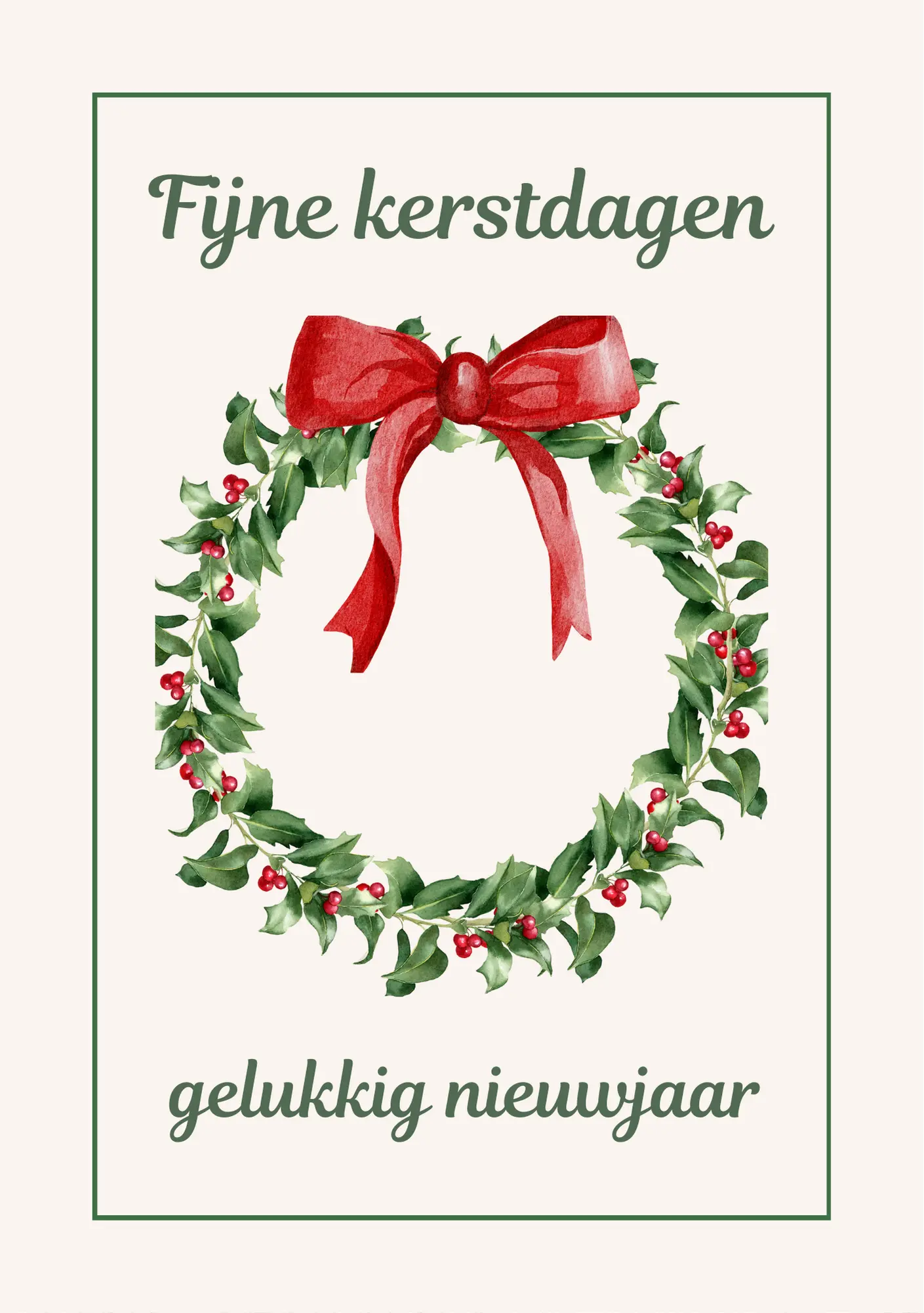 Fijne Kerstdagen en Een Gelukkig Nieuw Jaar