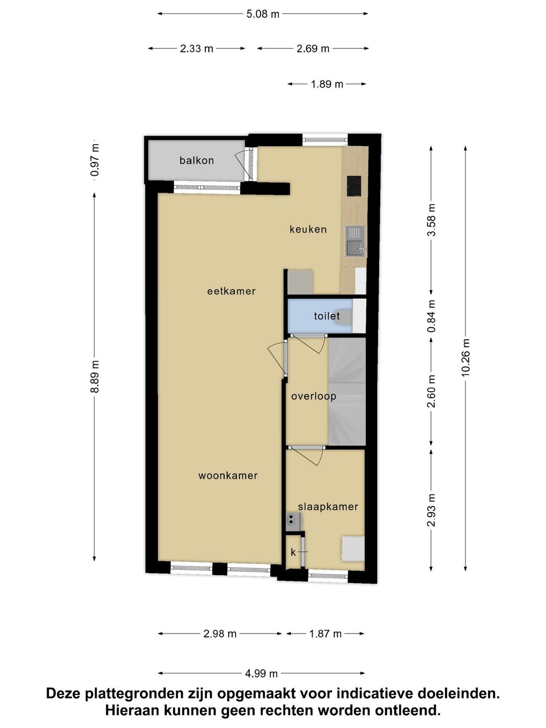 Westfrankelandsestraat 46A, SCHIEDAM plattegrond 1