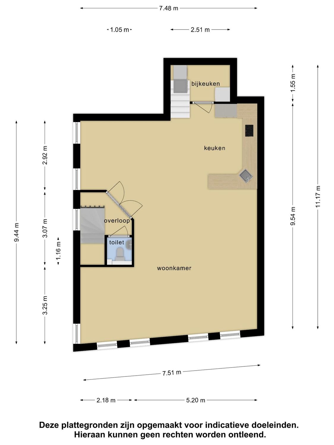 Oude Sluis 14, SCHIEDAM plattegrond 1