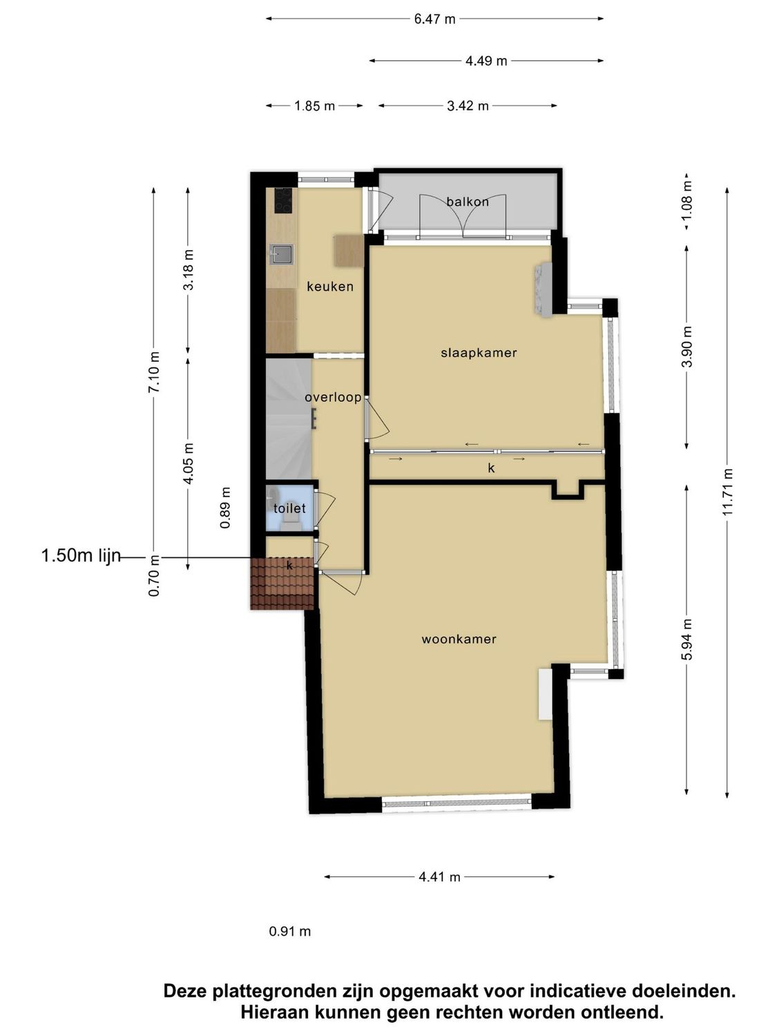 Julianalaan 72C, SCHIEDAM plattegrond 1