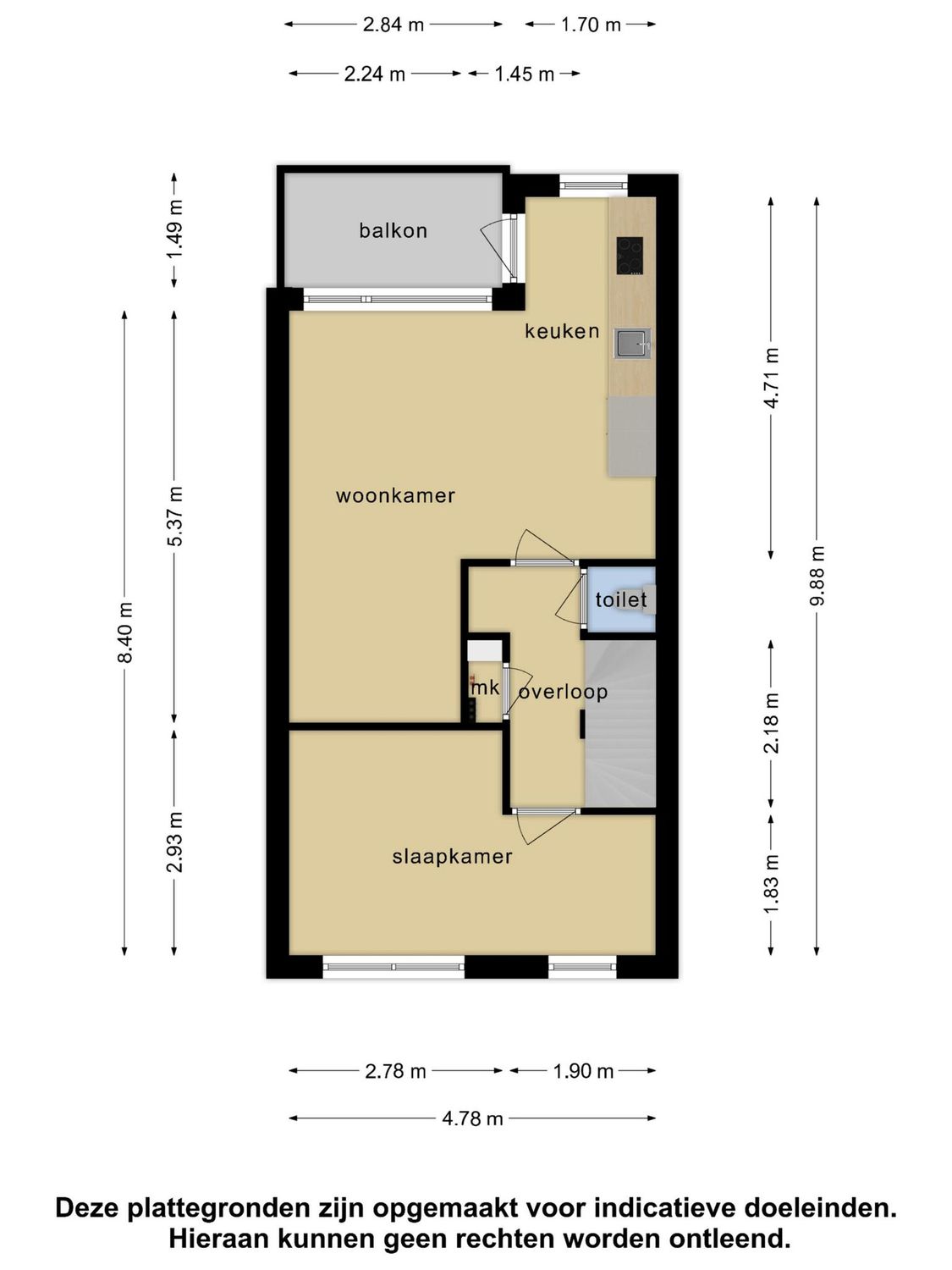 Rijnstraat 39B, SCHIEDAM plattegrond 1