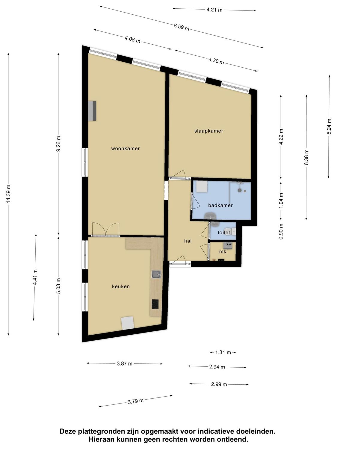 Raam 1A, SCHIEDAM plattegrond 0