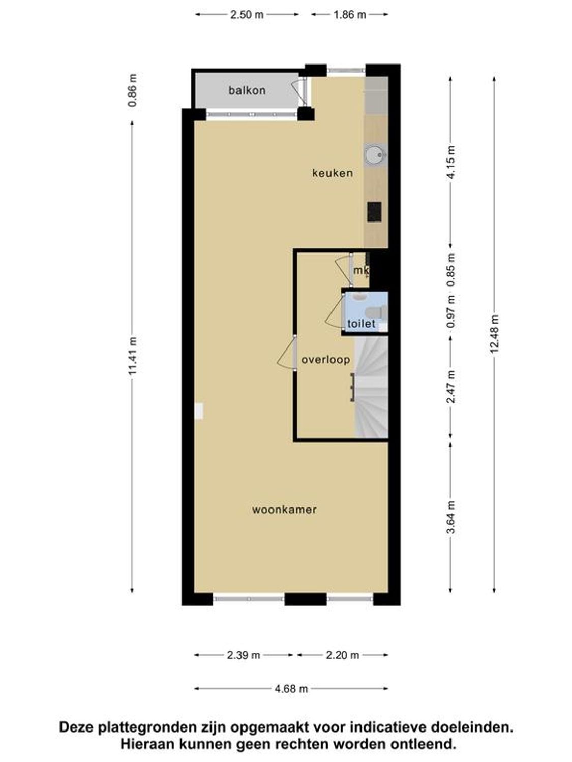 Huysmansstraat 87B, SCHIEDAM plattegrond 1