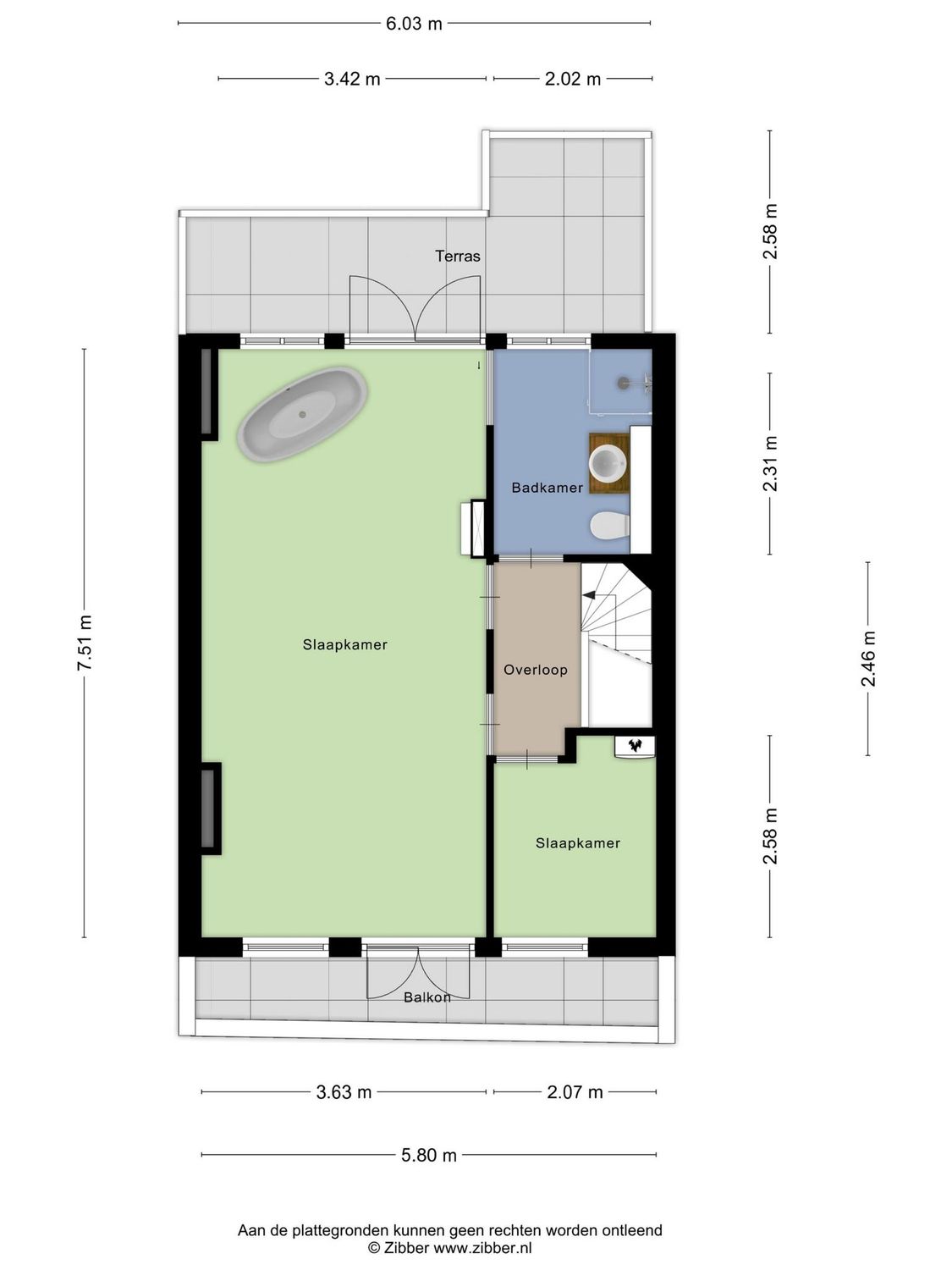 Rembrandtlaan 86A, SCHIEDAM plattegrond 3