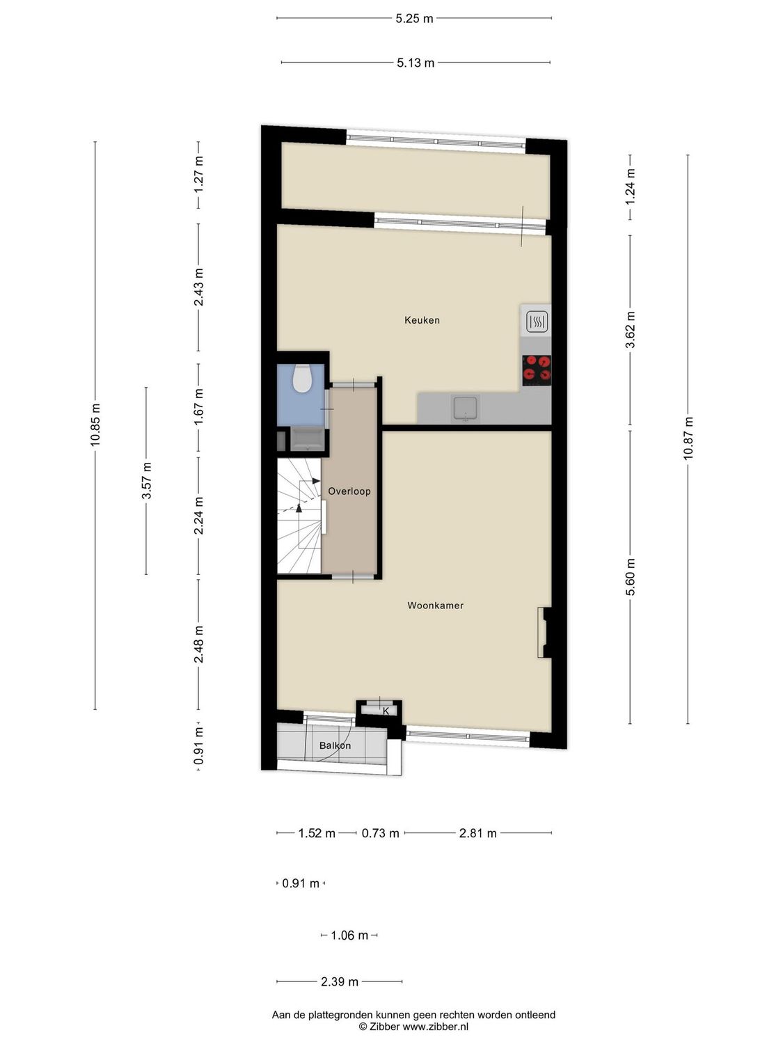 Vlaardingerdijk 123A, SCHIEDAM plattegrond 1