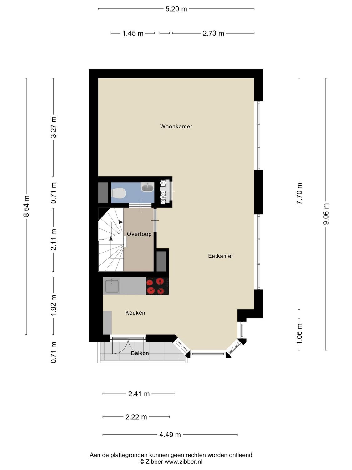 Vlaardingerdijk 247A, SCHIEDAM plattegrond 1