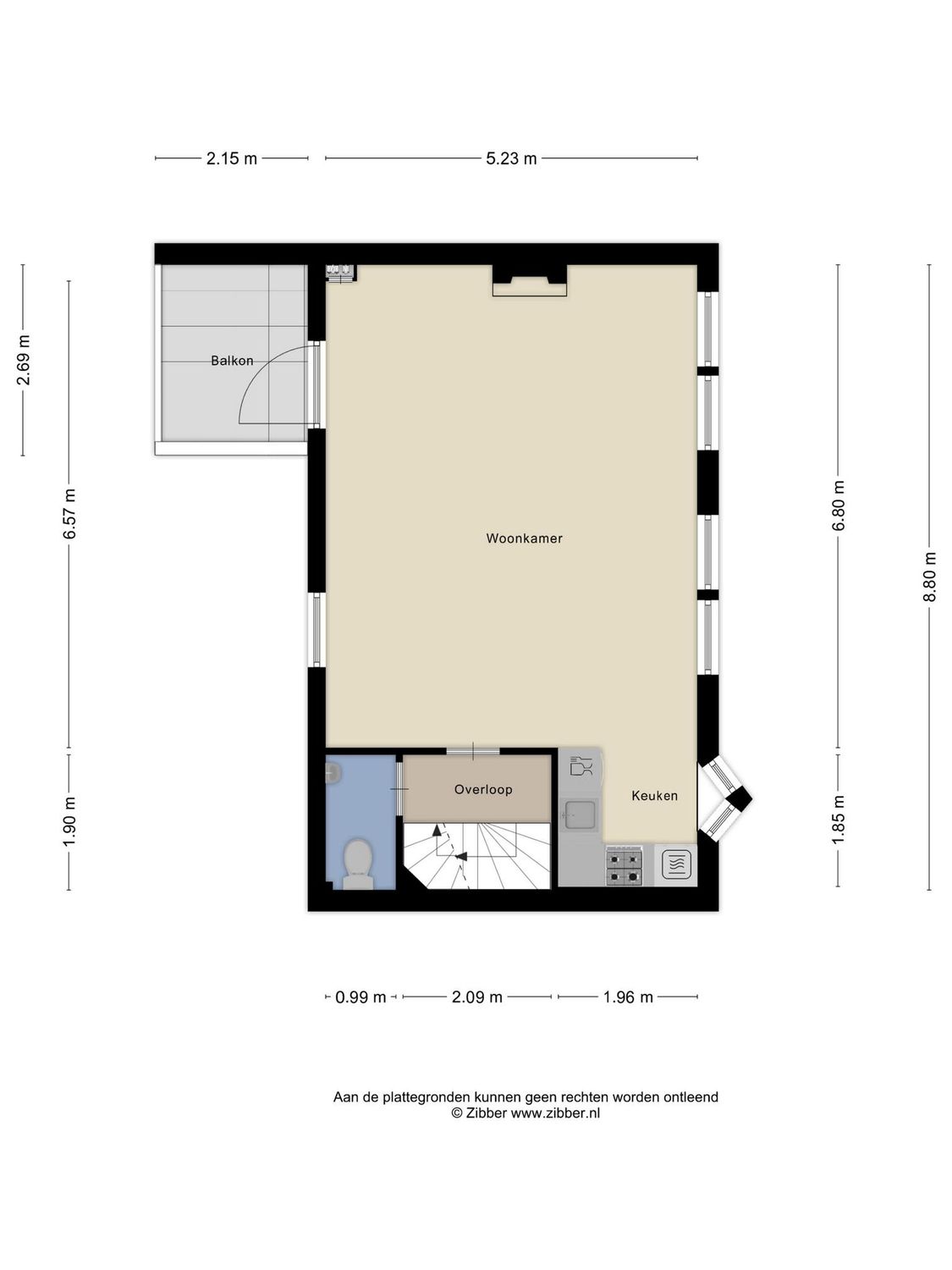 Hobbemastraat 8A, SCHIEDAM plattegrond 1