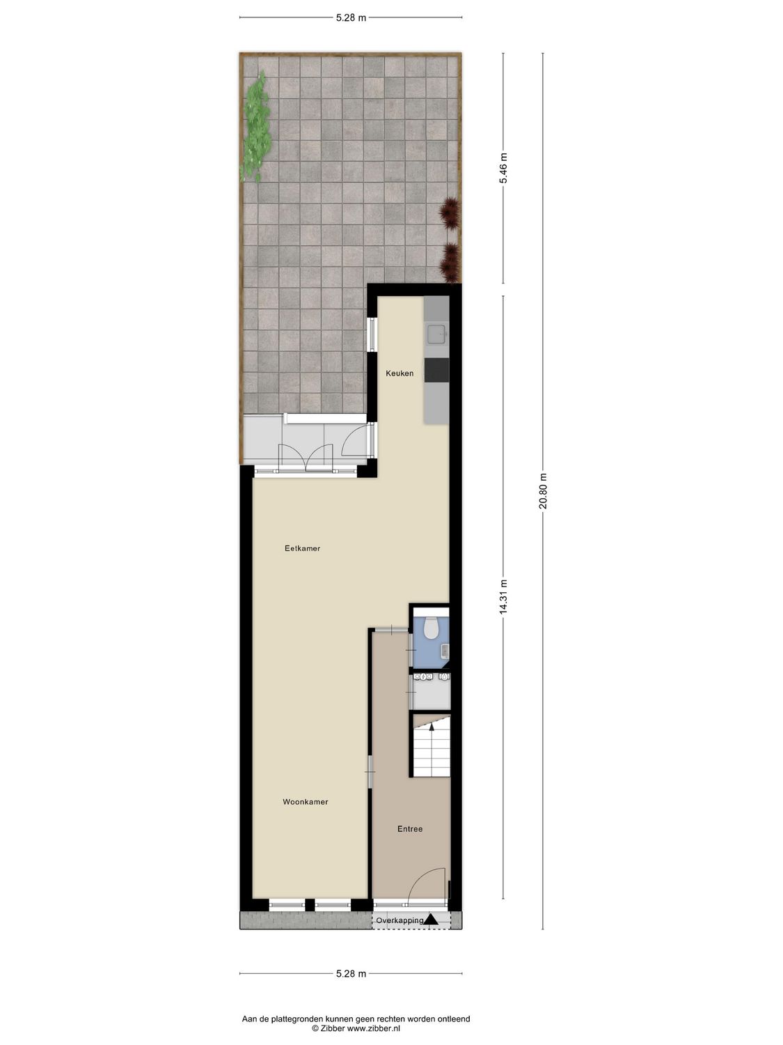 Nicolaas Beetsstraat 56, SCHIEDAM plattegrond 1