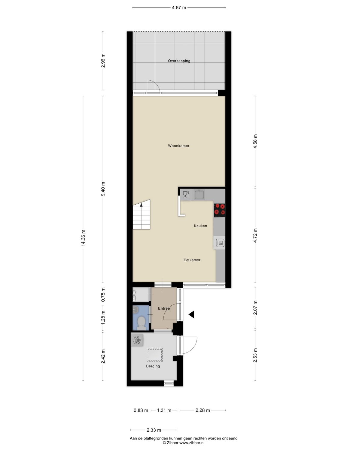 Gimbergpad 13, SCHIEDAM plattegrond 1
