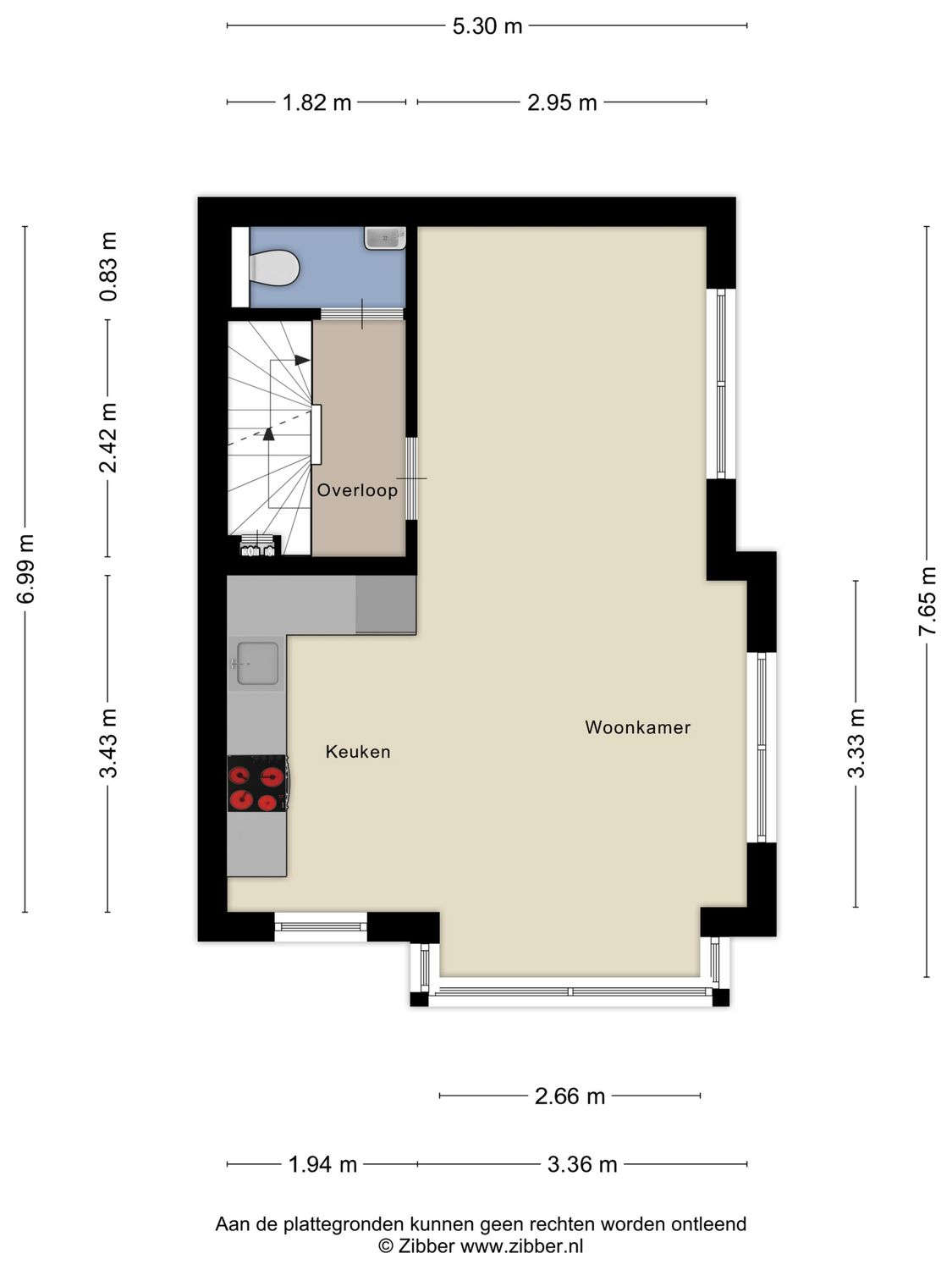 Van Ruijsdaellaan 29A, SCHIEDAM plattegrond 1