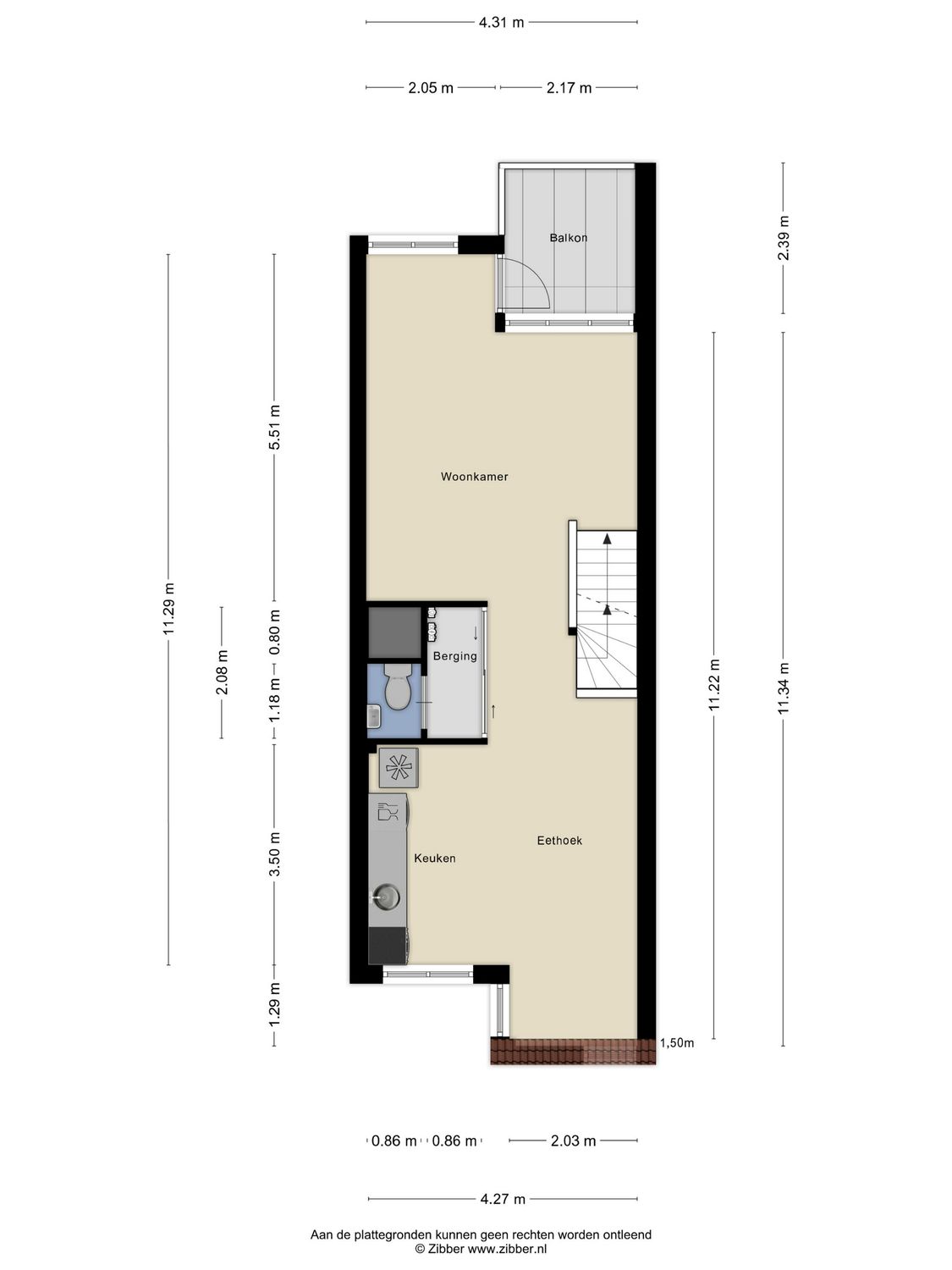 Rotterdamsedijk 325, SCHIEDAM plattegrond 2