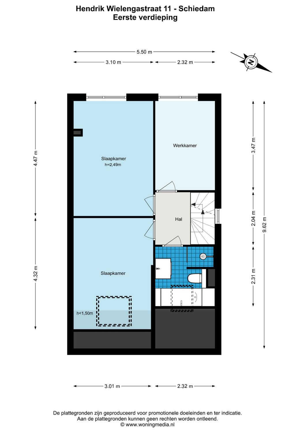 Hendrik Wielengastraat 11, SCHIEDAM plattegrond 1