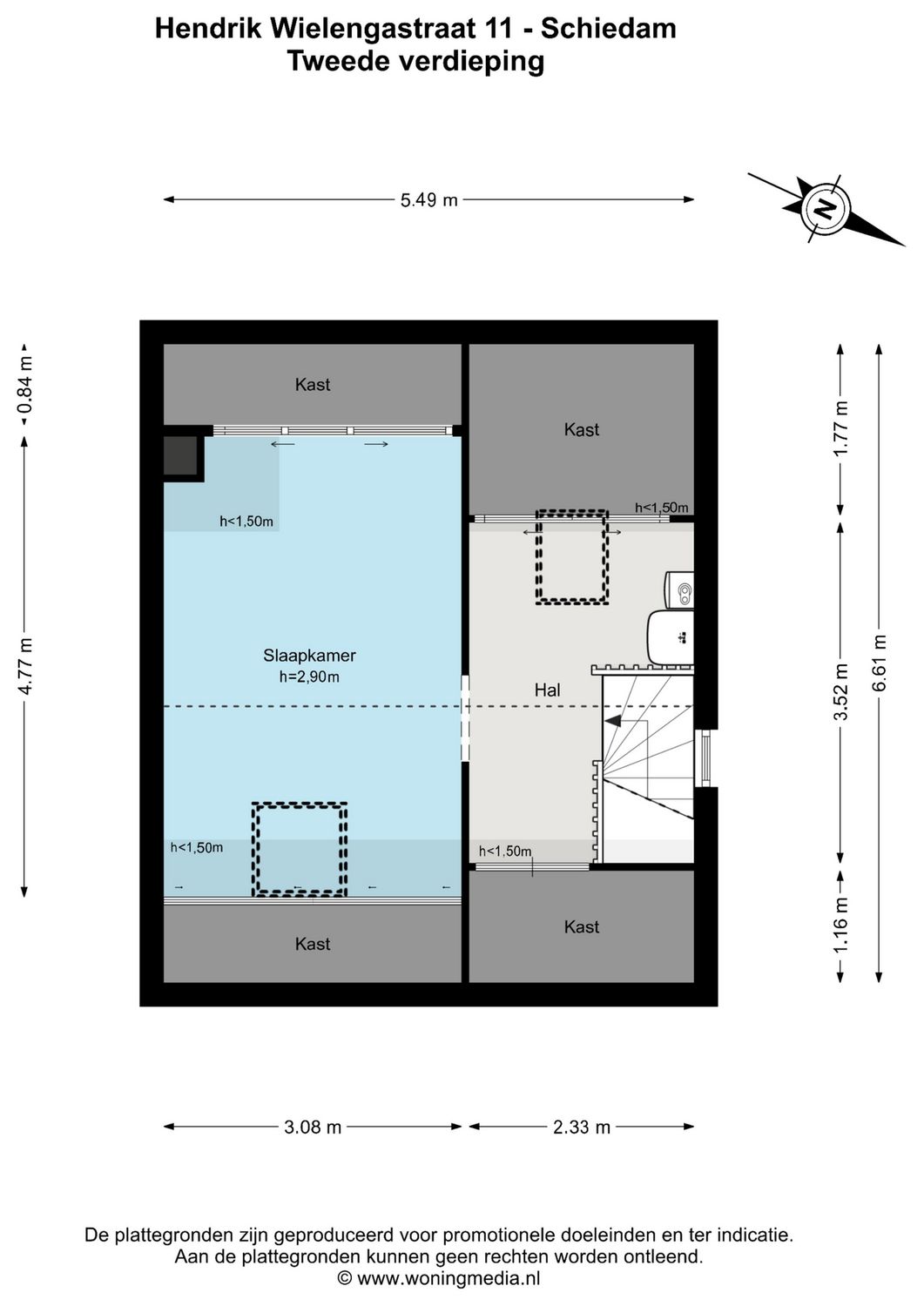 Hendrik Wielengastraat 11, SCHIEDAM plattegrond 2