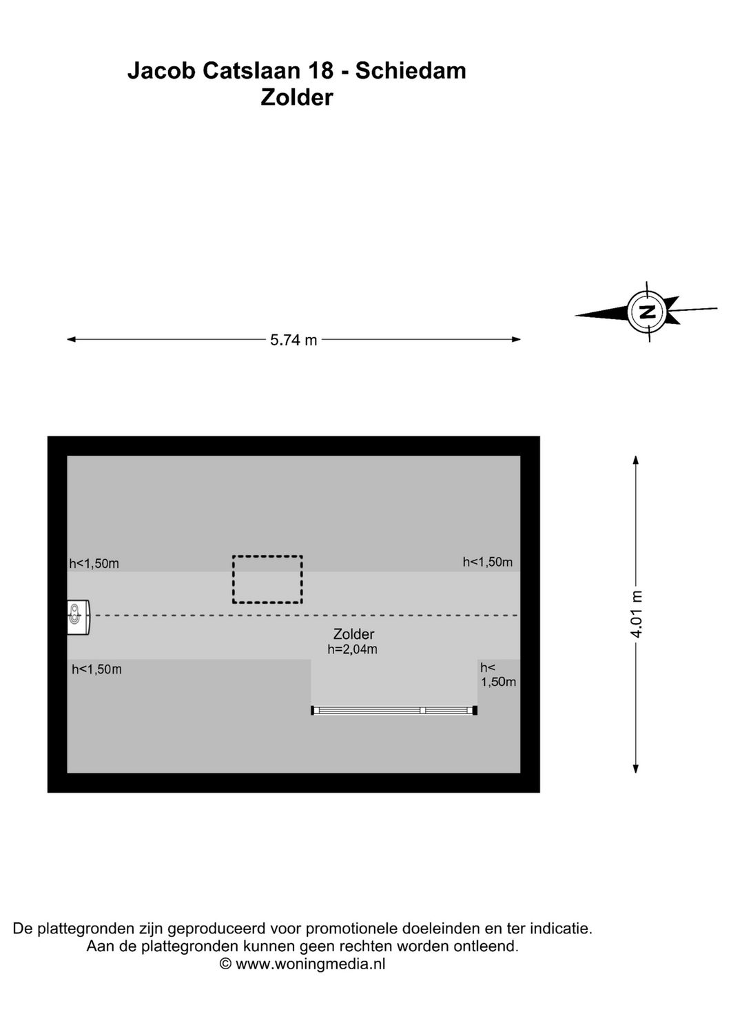Jacob Catslaan 18, SCHIEDAM plattegrond 4
