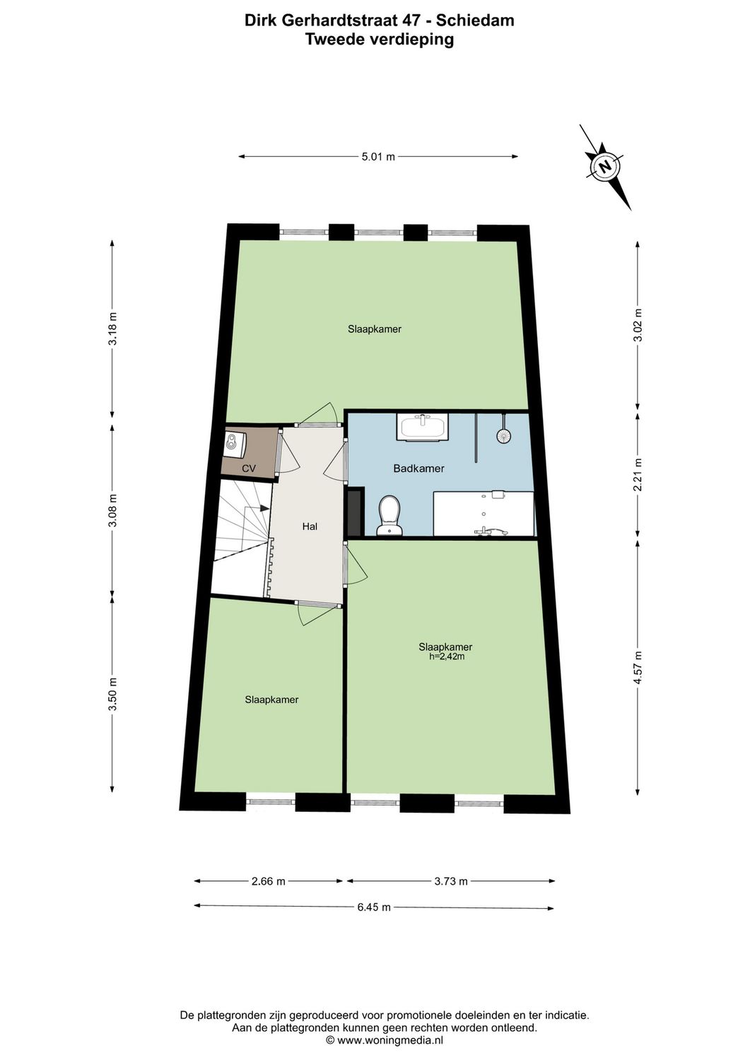Dirk Gerhardtstraat 47, SCHIEDAM plattegrond 2