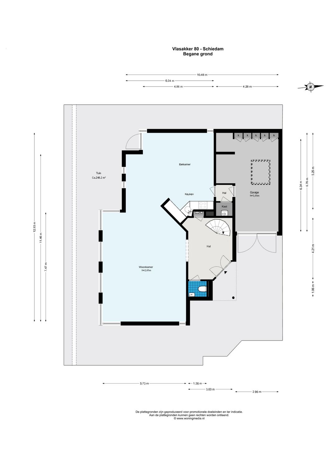 Vlasakker 80, SCHIEDAM plattegrond 0