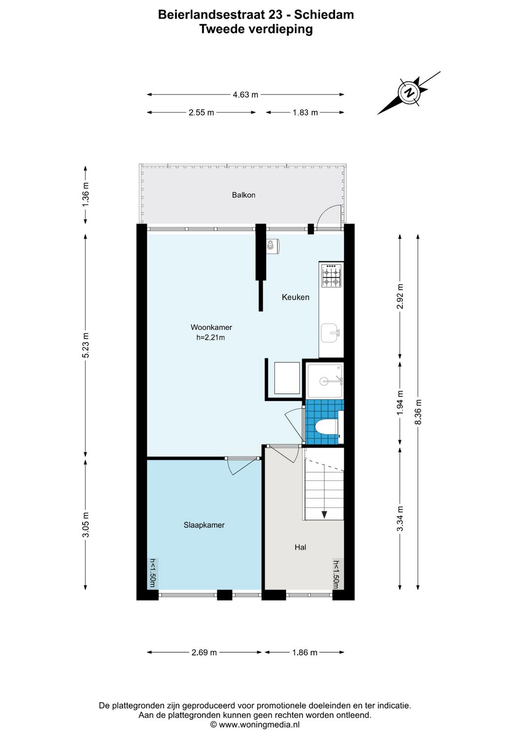 Beierlandsestraat 23, SCHIEDAM plattegrond 2