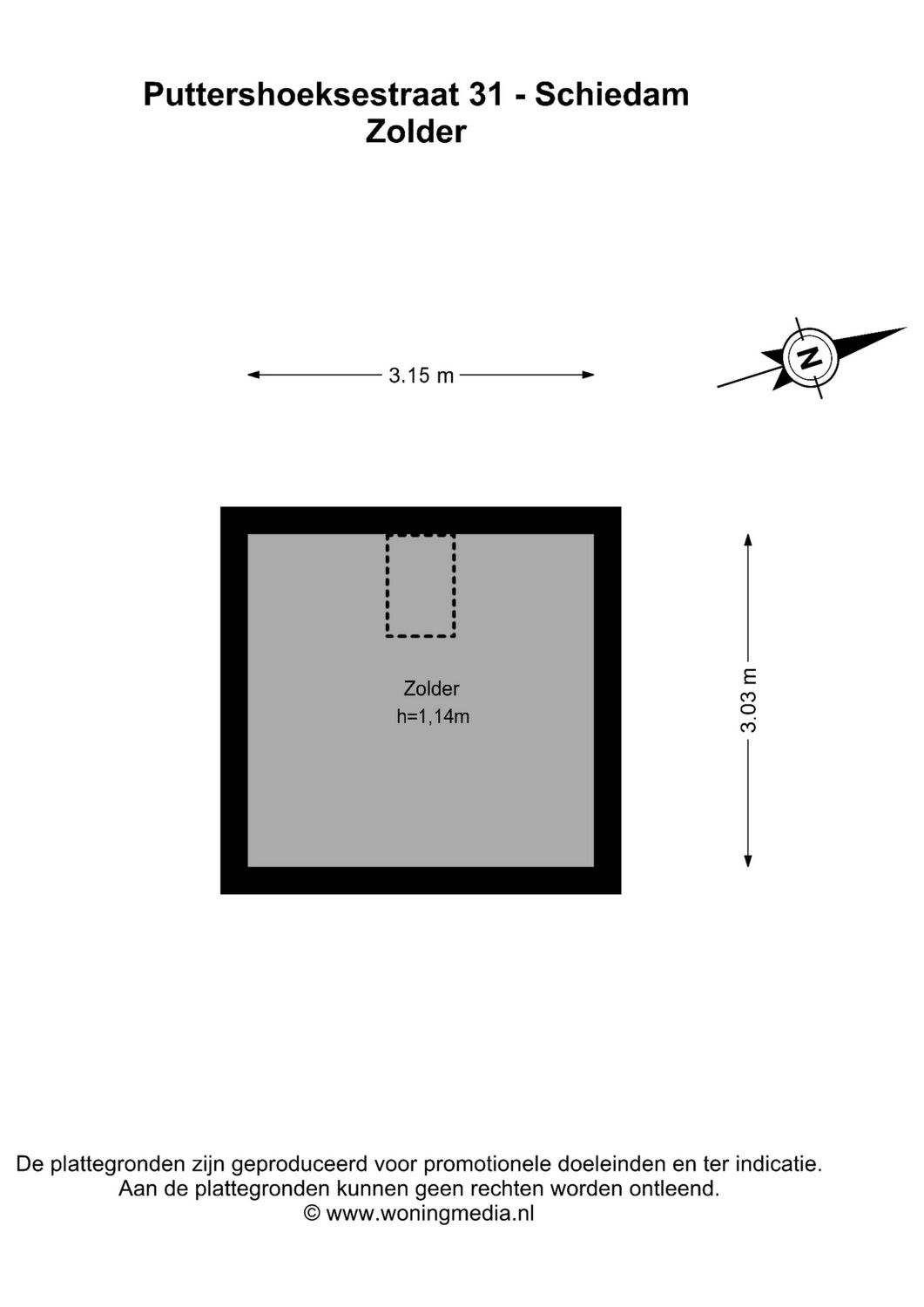 Puttershoeksestraat 31, SCHIEDAM plattegrond 2