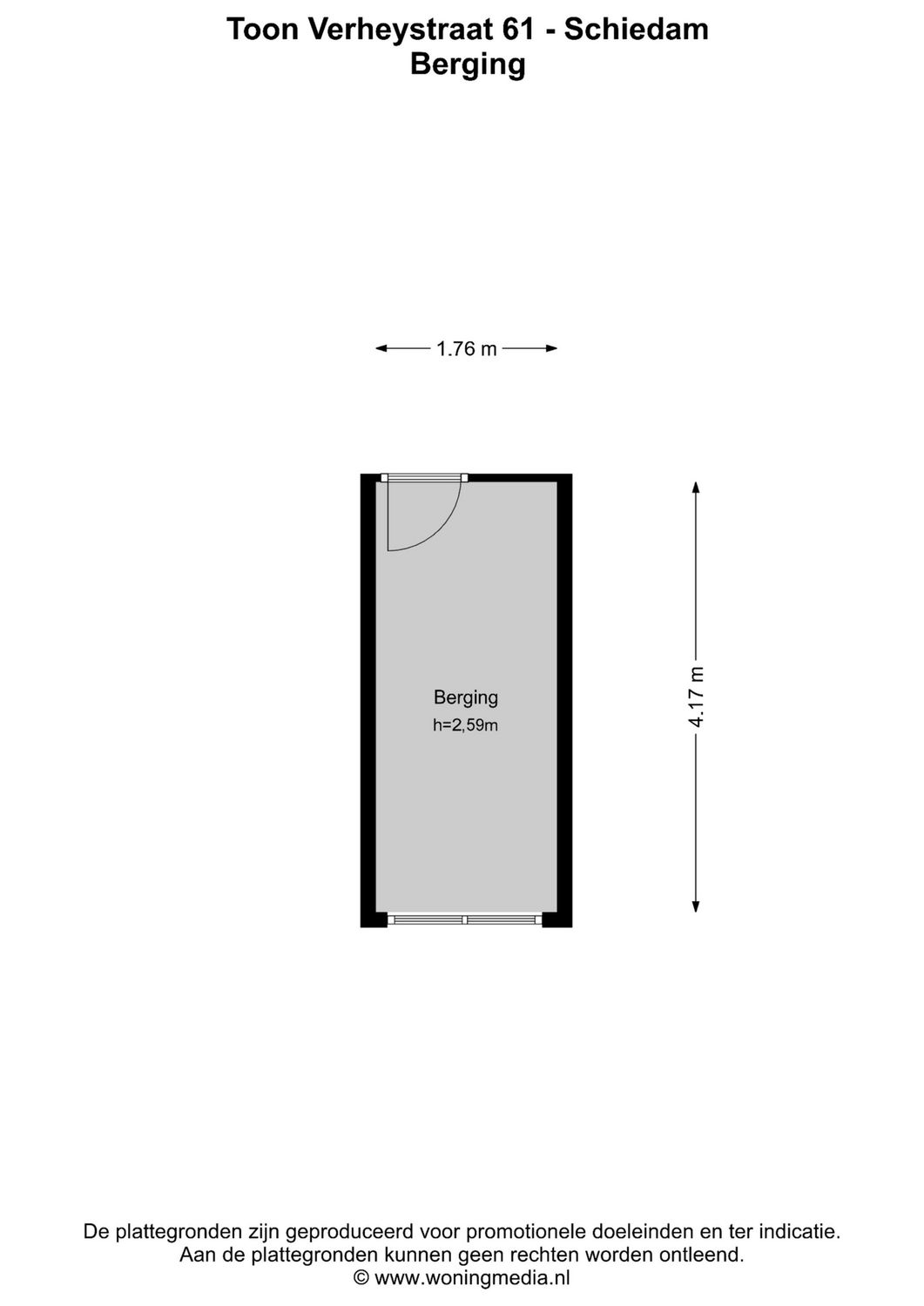 Toon Verheystraat 61, SCHIEDAM plattegrond 2