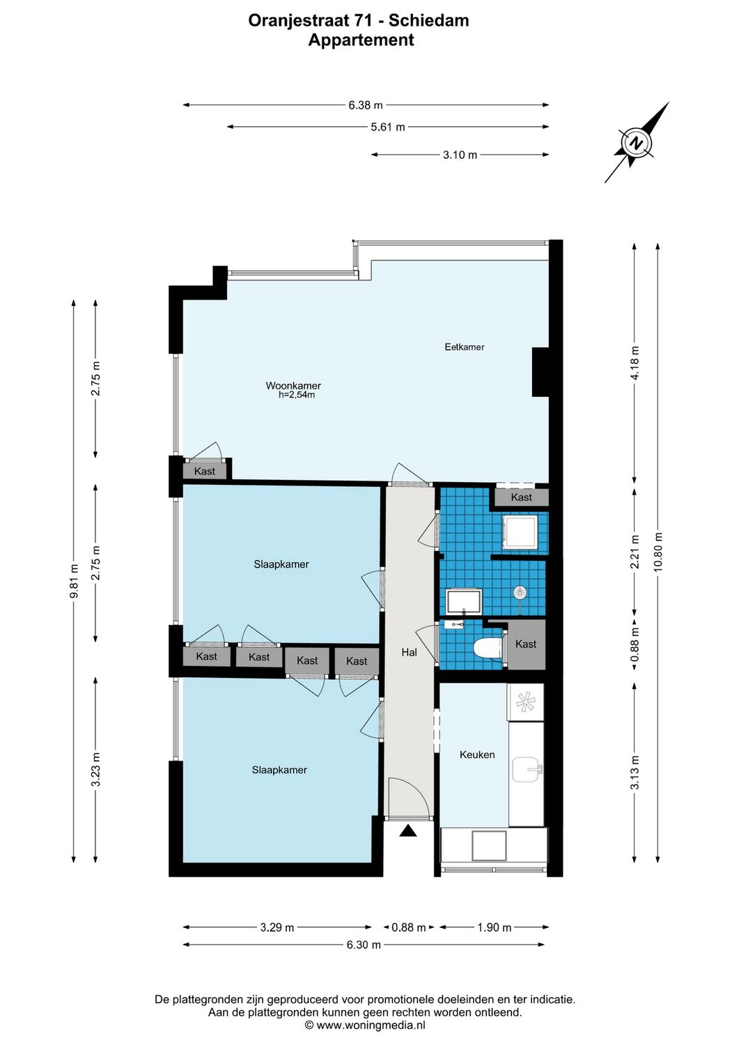 Oranjestraat 71, SCHIEDAM plattegrond 0
