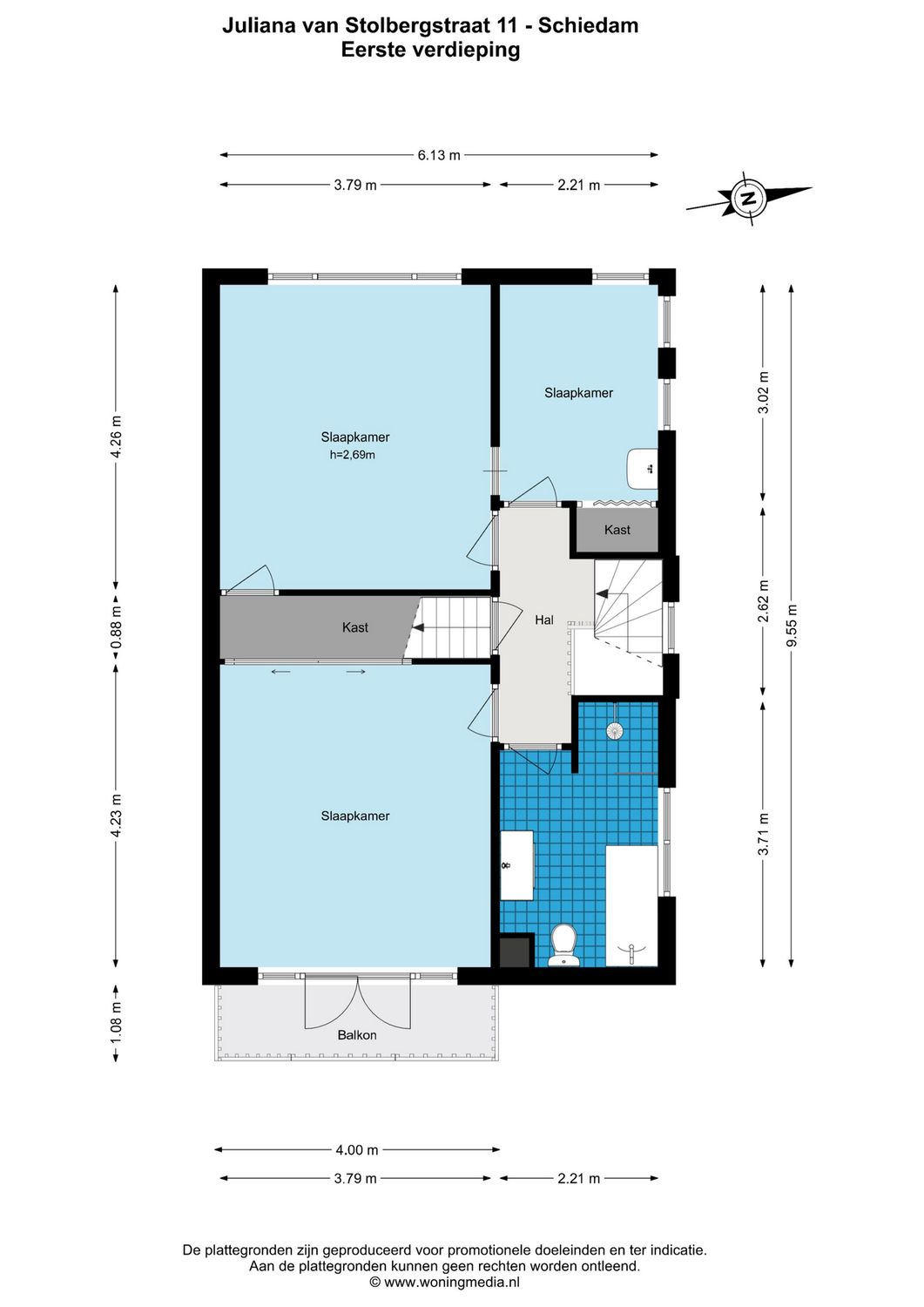 Juliana van Stolbergstraat 11, SCHIEDAM plattegrond 1