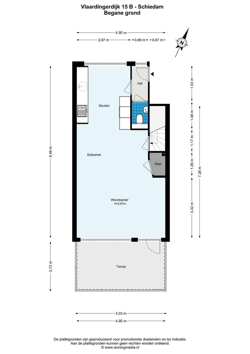 Vlaardingerdijk 15B, SCHIEDAM plattegrond 0