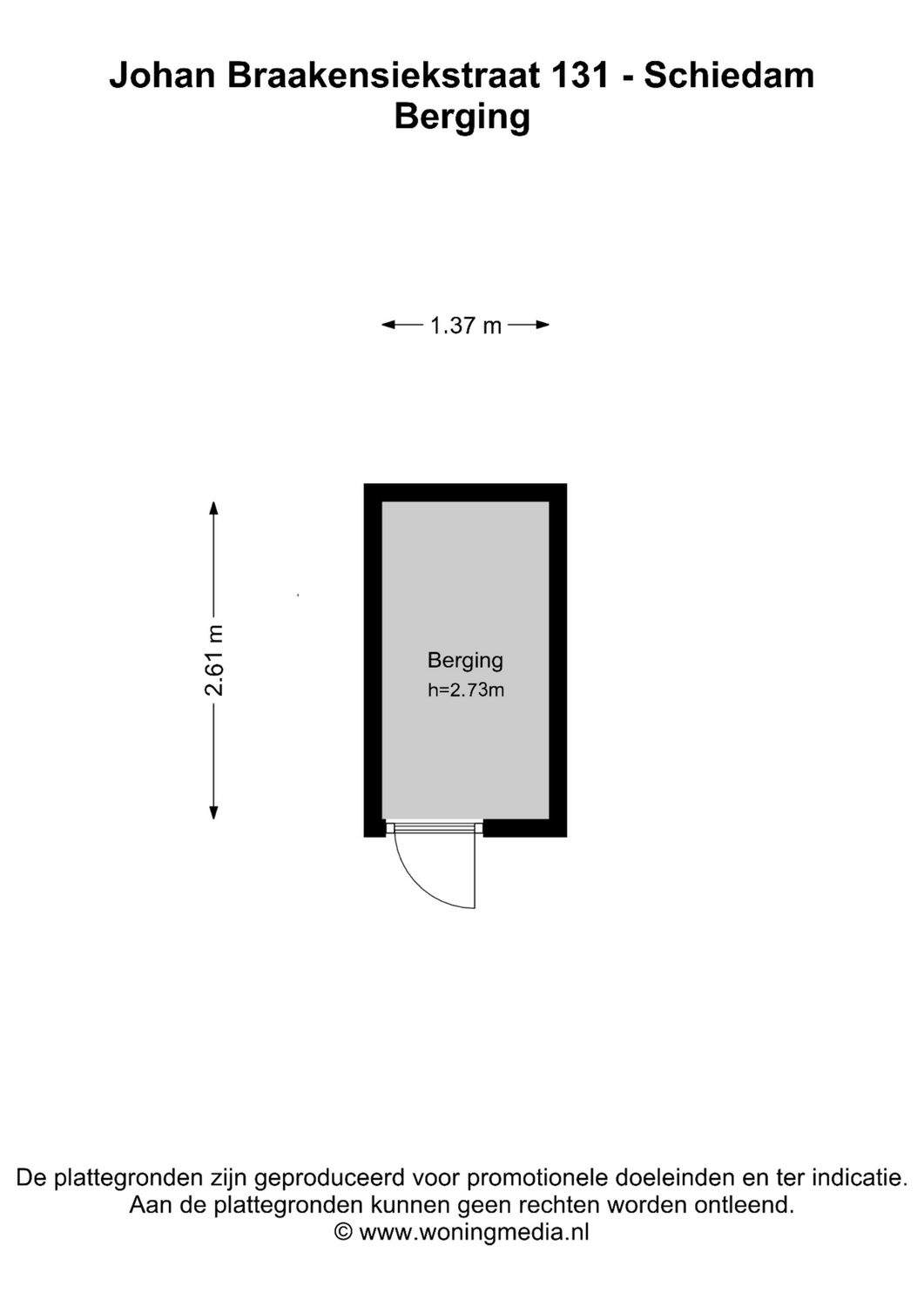 Johan Braakensiekstraat 131, SCHIEDAM plattegrond 1