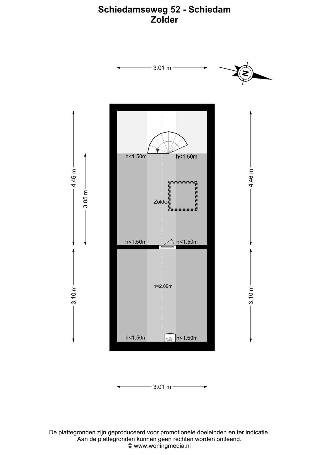 Schiedamseweg 52, SCHIEDAM plattegrond 3
