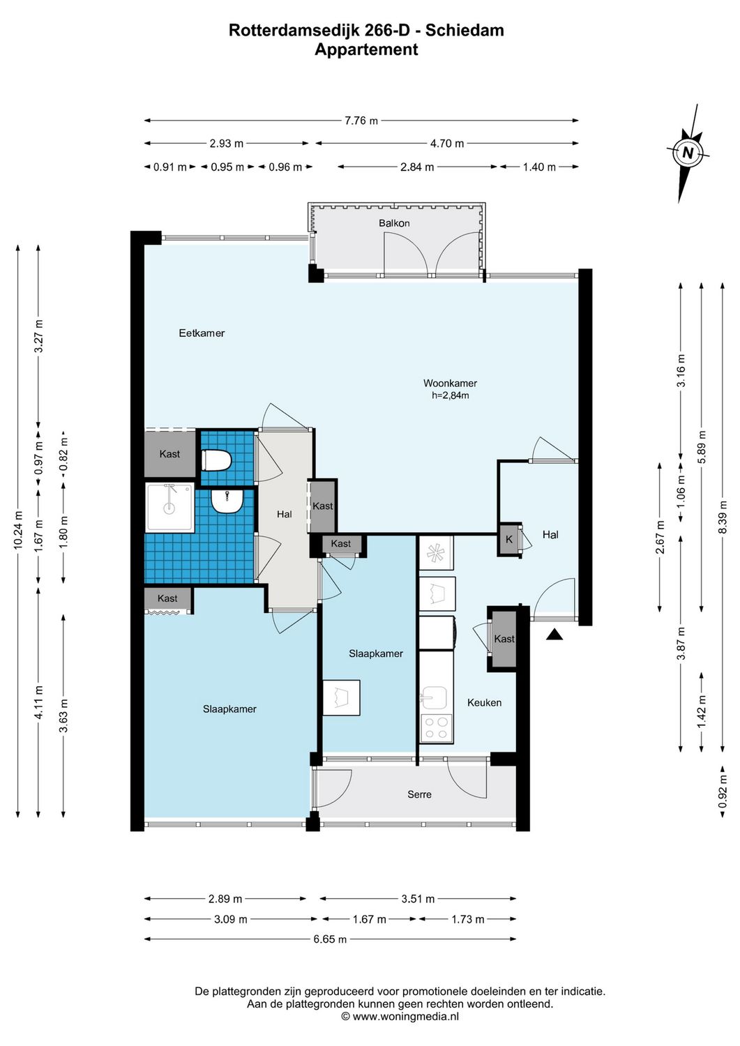 Rotterdamsedijk 266D, SCHIEDAM plattegrond 0