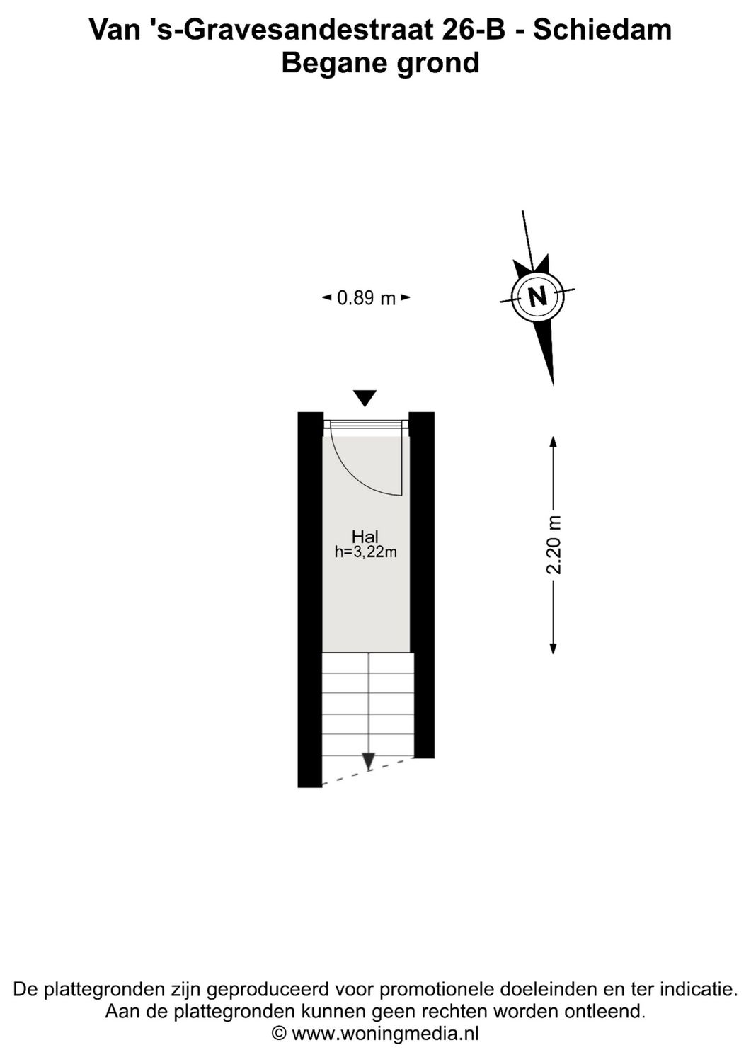 Van 's-Gravesandestraat 26B, SCHIEDAM plattegrond 2