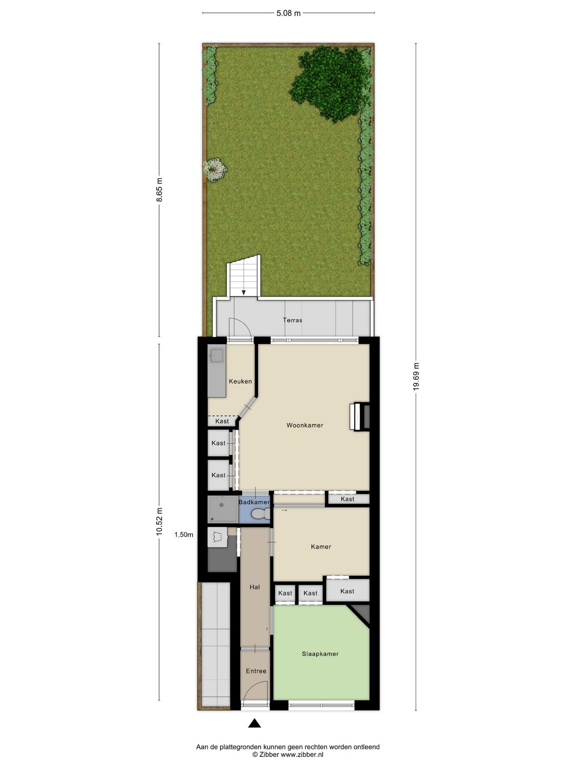 Voltastraat 25B, SCHIEDAM plattegrond 1