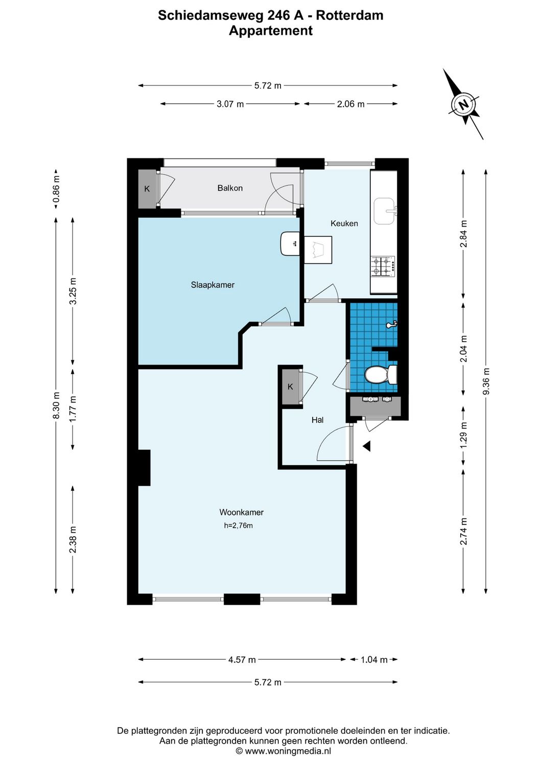 Schiedamseweg 246A, ROTTERDAM plattegrond 0