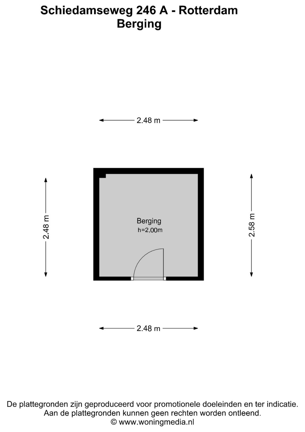 Schiedamseweg 246A, ROTTERDAM plattegrond 1
