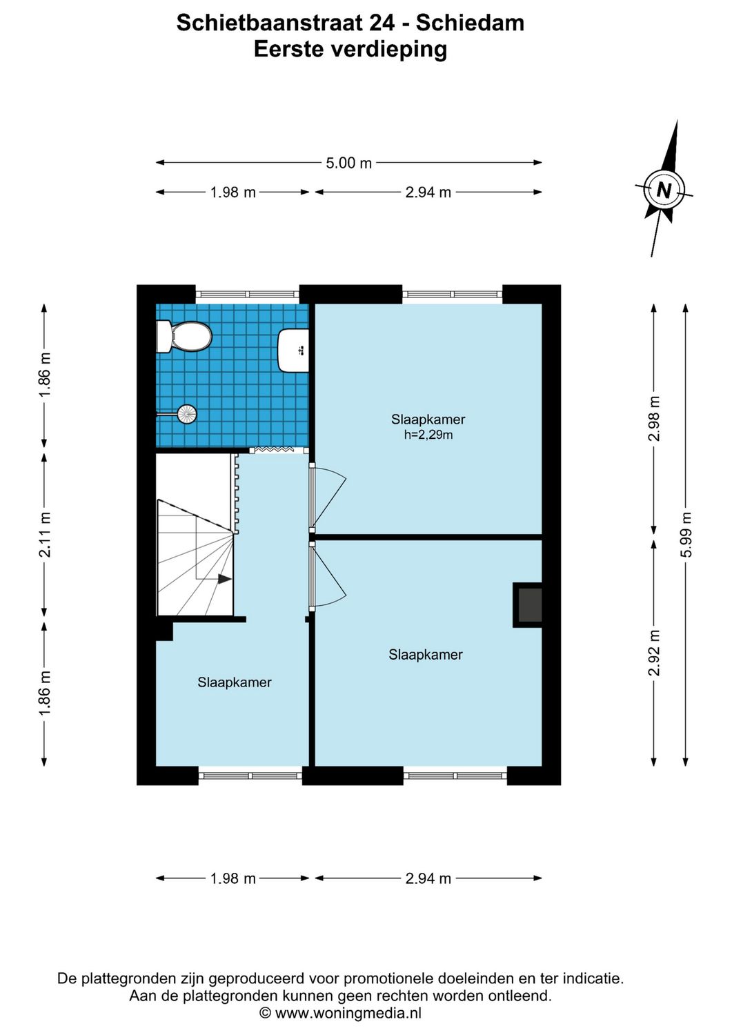 Schietbaanstraat 24, SCHIEDAM plattegrond 1