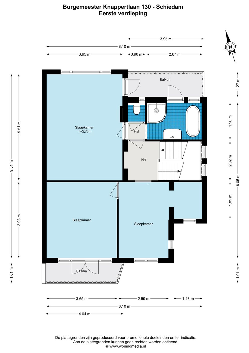 Burgemeester Knappertlaan 130, SCHIEDAM plattegrond 1