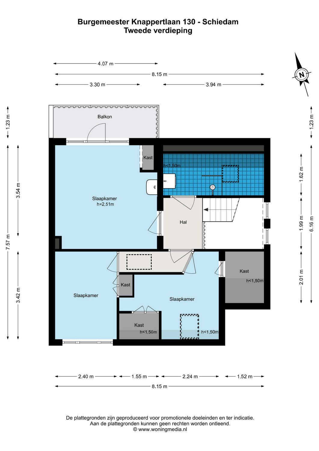 Burgemeester Knappertlaan 130, SCHIEDAM plattegrond 2